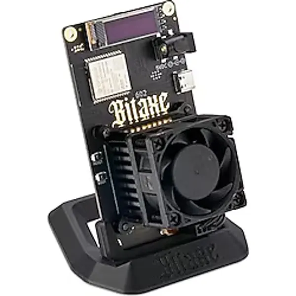 Bitaxe 602 Gama Bitcoin Madenci - Premium Tak ve Çalıştır Ev Madenci Almanya'da Üretildi 1,3 Th/sn Güç Kaynağı ve Tutucu Dahildir (Performans Fanı (Noctua))