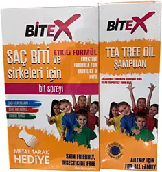 Bitex Bit ve Sirke Spreyi 100 ml + Şampuan 150 ml Çelik Tarak Hediyeli