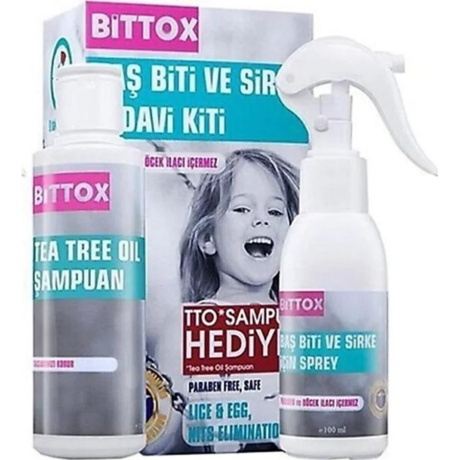 Bittox Bit Spreyi + Şampuan 100ml + Çelik Tarak