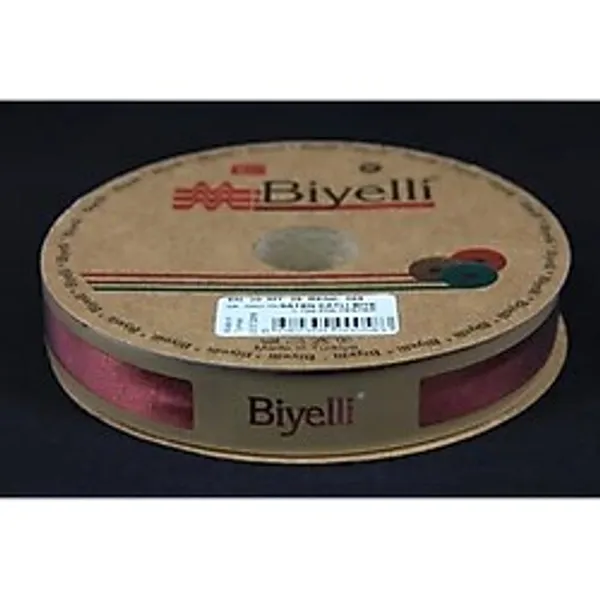 Biye Saten Katlı 059 Koyu Kiremit 2 Cm 25 Metre %100 Polyester