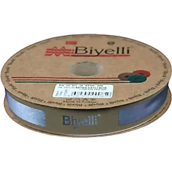 Biye Saten Katlı 086 Gri 2 Cm 25 Metre %100 Polyester