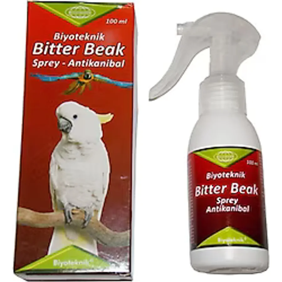 Biyoteknik Bitter Beak 100 ml Papağan Tüy Yolma Önleyici Sprey