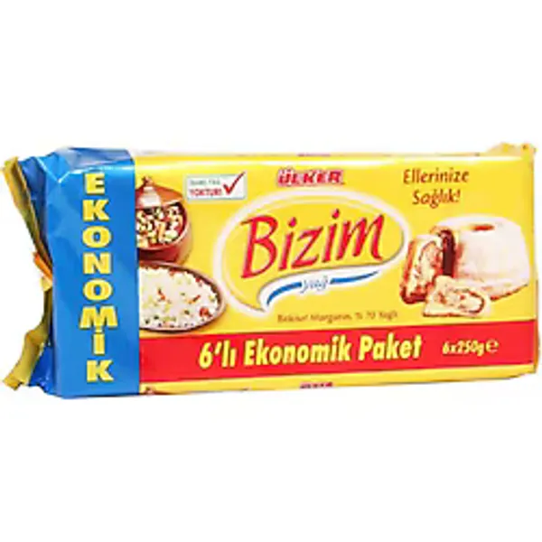 Bizim Margarin 250 gr 6'lı Paket 2 Adet