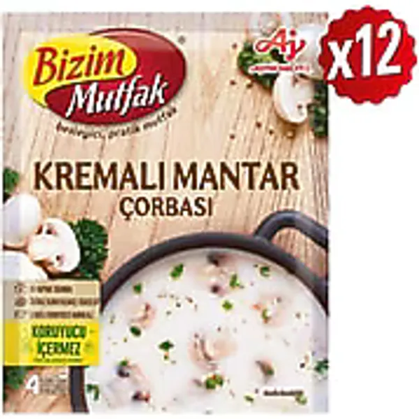 Bizim Mutfak Kremalı Mantar Hazır Çorba 65 gr 12'li
