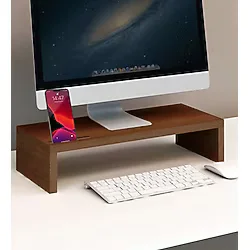 BK Gift Ahşap Telefon Bölmeli Monitör Yükseltici Stand