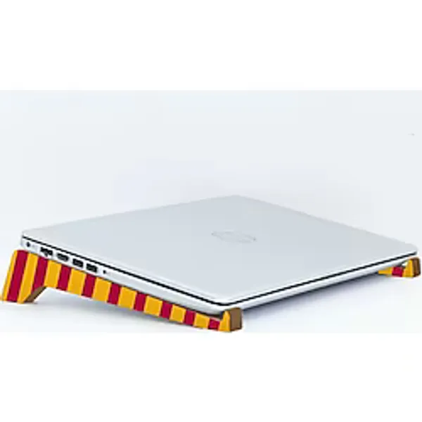 BK Gift Taşınabilir Ahşap Sarı Kırmızı Notebook Laptop Standı