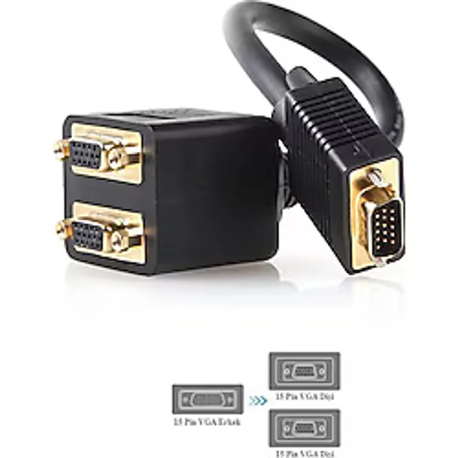 BK Teknoloji 2 Port Vga Çoklayıcı Vga Y Kablo - Vga Splitter Kablo
