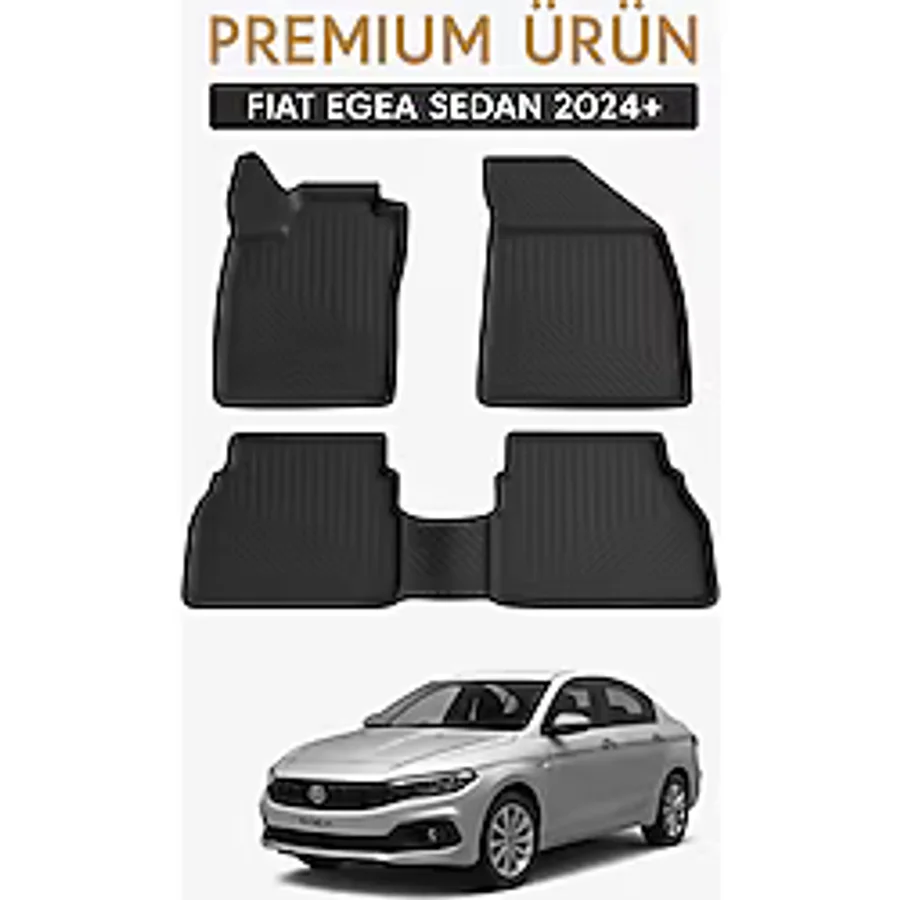 Black Gold Fiat Egea Sedan 3D Havuzlu Oto Paspas Premium