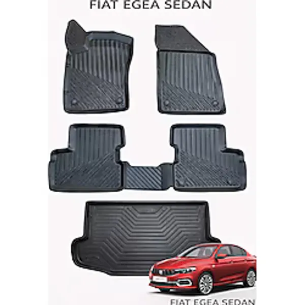 Black Gold Fiat Egea Sedan 3D Oto Paspas Ve Bagaj Havuzu Set Premium