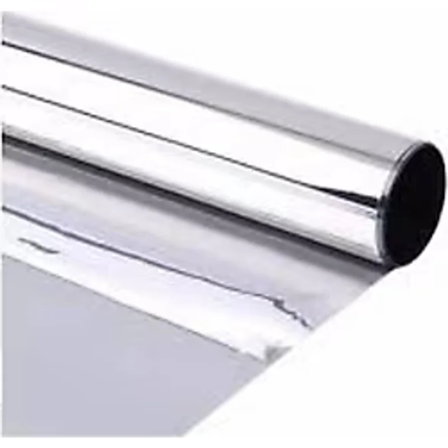 BLACK MASTER Aynalı Cam Filmi (150 CM X 5 M) Isı Yalıtımlı, Ev , Ofis, Balkon İçin Uygun