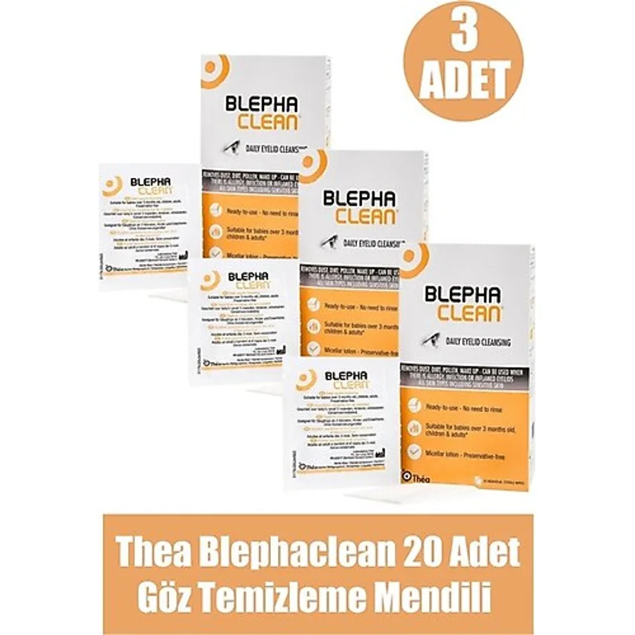Blephaclean Steril 20'li 3 Adet Göz Temizleme Mendili