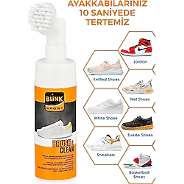 Blinksport Brush Clean Susuz Fırçalı Ayakkabı Temizleme Köpüğü
