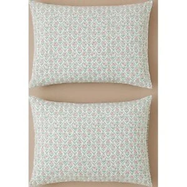Bloom Crest Kolay Ütülenir 2'Li Yastık Kılıfı 50X70 Cm Yeşil