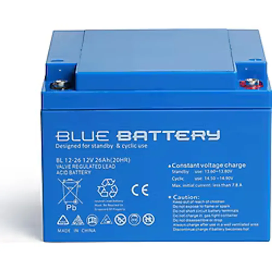 Blue Battery 12 V 26 Amper Bakımsız Kuru Akü Ups Aküsü