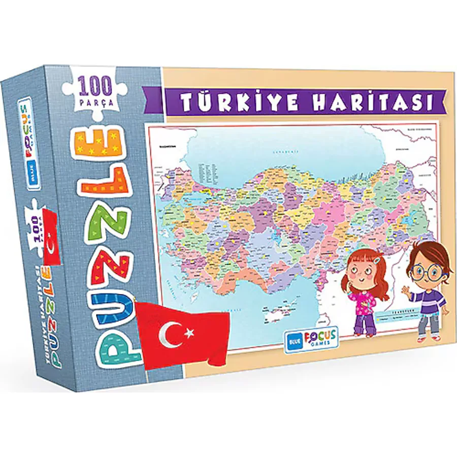 Blue Focus Türkiye Haritası 100 Parça Puzzle BF237