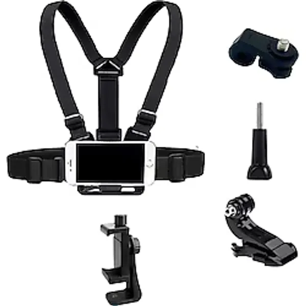 Blue Wings Aksiyon Kamerası Ve Telefon Uyumlu Göğüs Bağlantı Askısı Chesty Kemer Seti - GoPro, iPhone, Android Uyumlu Chest Mount Holder