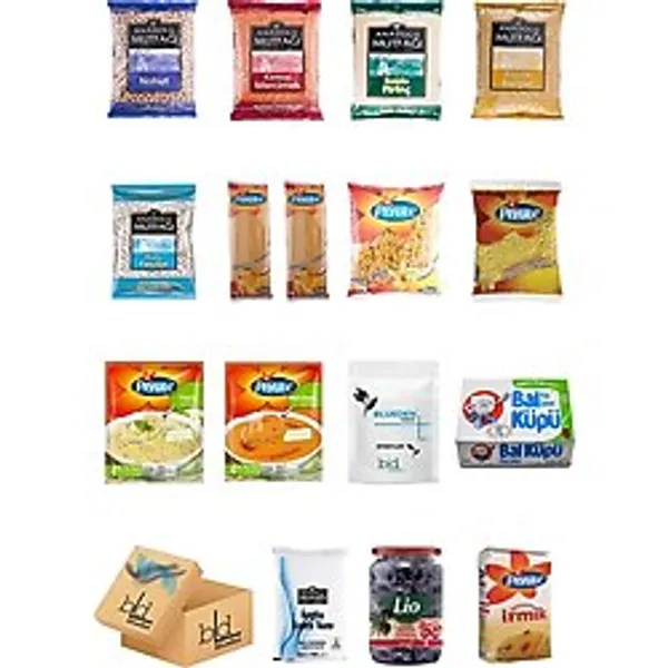 Blueden Ramazan Paketi Kumanya Erzak Gıda Yardım Kolisi 16 Parça 105 nolu Paket