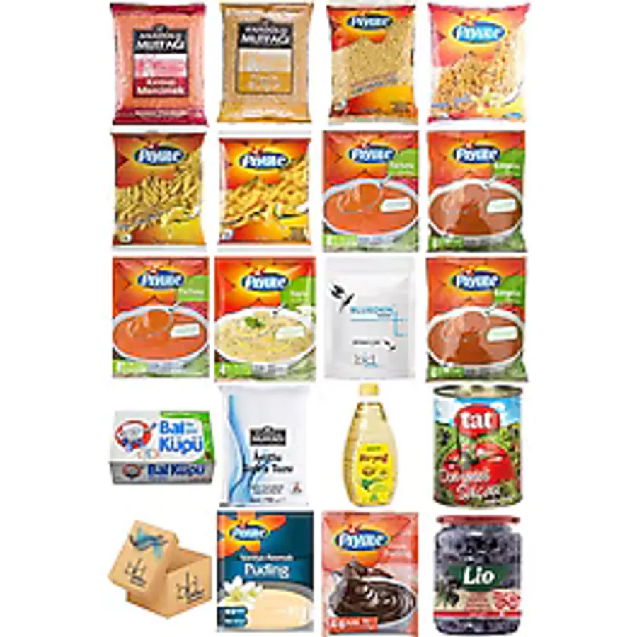 Blueden Ramazan Paketi Kumanya Erzak Gıda Yardım Kolisi 19 Parça 22 nolu Paket