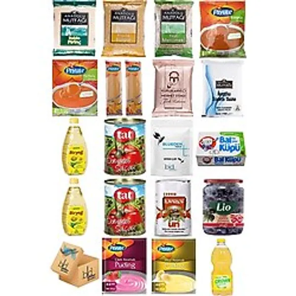 Blueden Ramazan Paketi Kumanya Erzak Gıda Yardım Kolisi 20 Parça 36 nolu Paket