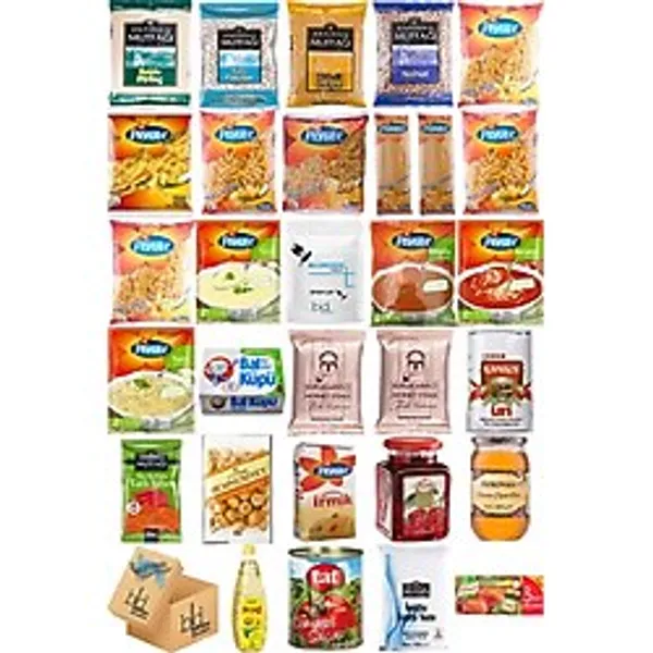 Blueden Ramazan Paketi Kumanya Erzak Gıda Yardım Kolisi 30 Parça 89 nolu Paket