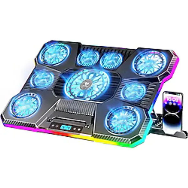 Blueforce SX-45 RGB 9 Fanlı Type-C 10"-19" Laptop Soğutucu