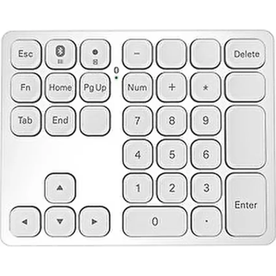 Bluetooth Bağlantılı Sayısal Numpad - Siyah/gümüş - Tip-C Girişli Mini Klavye - Beyaz