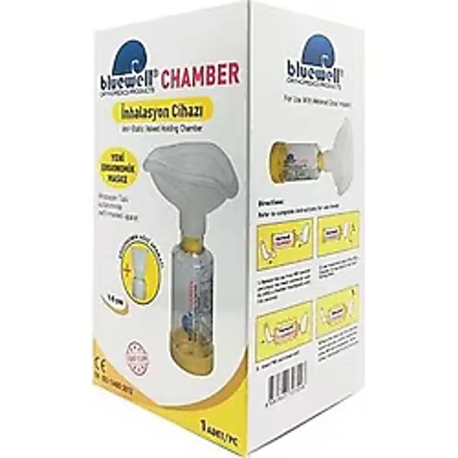 Bluewell Chamber Aerochamber Inhalasyon Cihazı Sarı 1-5 Yaş