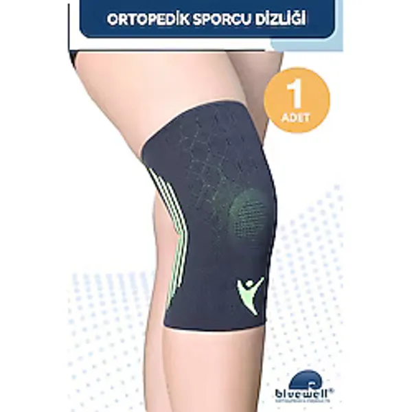 BLUEWELL ORTHOPEDICS PRODUCTS Medikal Ortopedik Spor Dizliği Koruyucu Elastik Çift Taraflı Voleybol Fitness Sporcu Dizlik