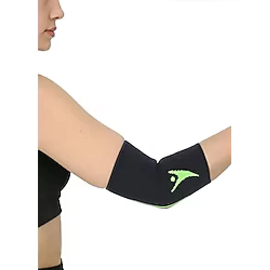 Bluewell Ortopedik Dirseklik Sporcu Dirsek Destekliği Örme Elastik Koruyucu Tenis, Fitness, Voleybol, Antrenman İçin Unisex (Siyah, Large)