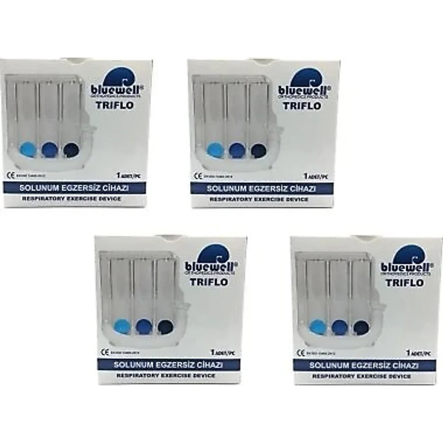 BLUEWELL Solunum Egzersiz Cihazı Triflo 3 Top 4 Adet