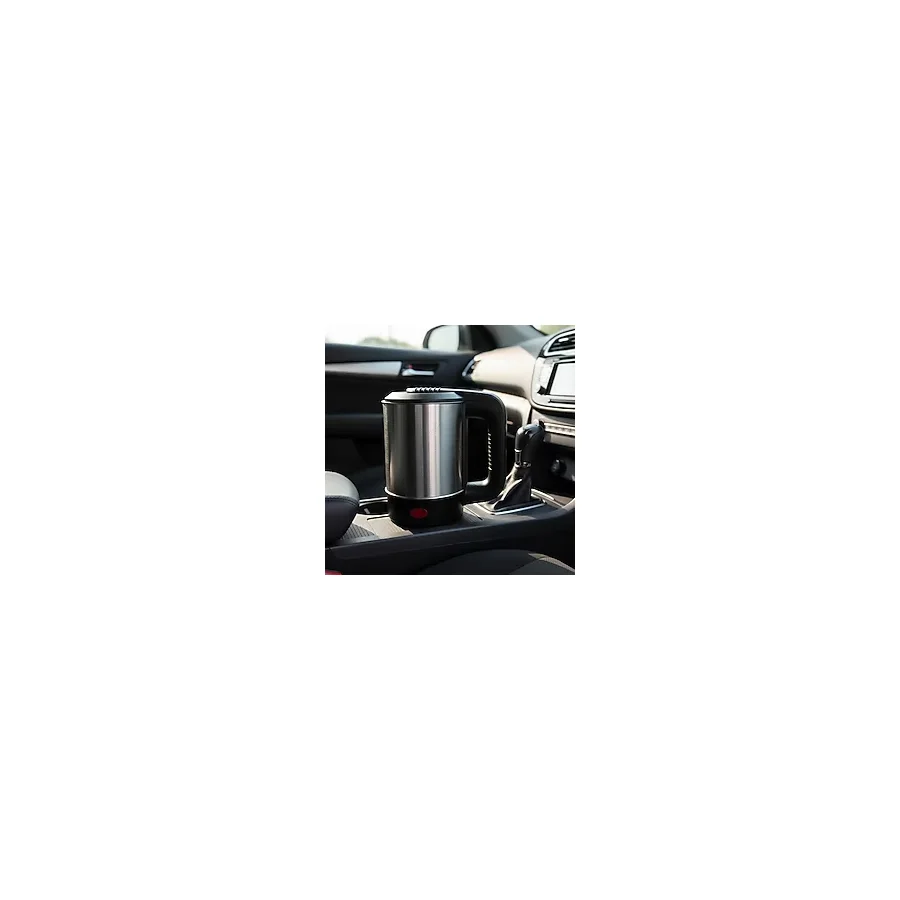 Blurry Date Kettle Su Isıtıcı Araç İçi Oto Çakmaklık Girişli Çelik 0.5LT 24 Volt
