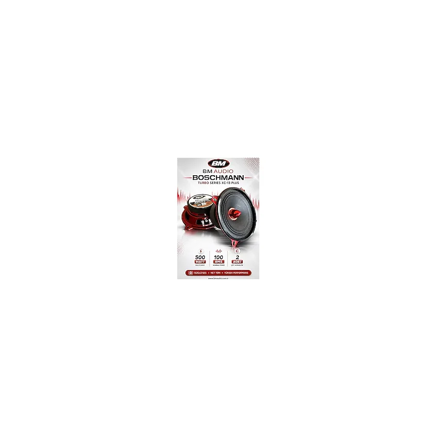 bm audio Boschmann Kurşun Göbek 13 Cm 600 Watt 100 Rms Profesyonel Midrange Hoparlör Takımı