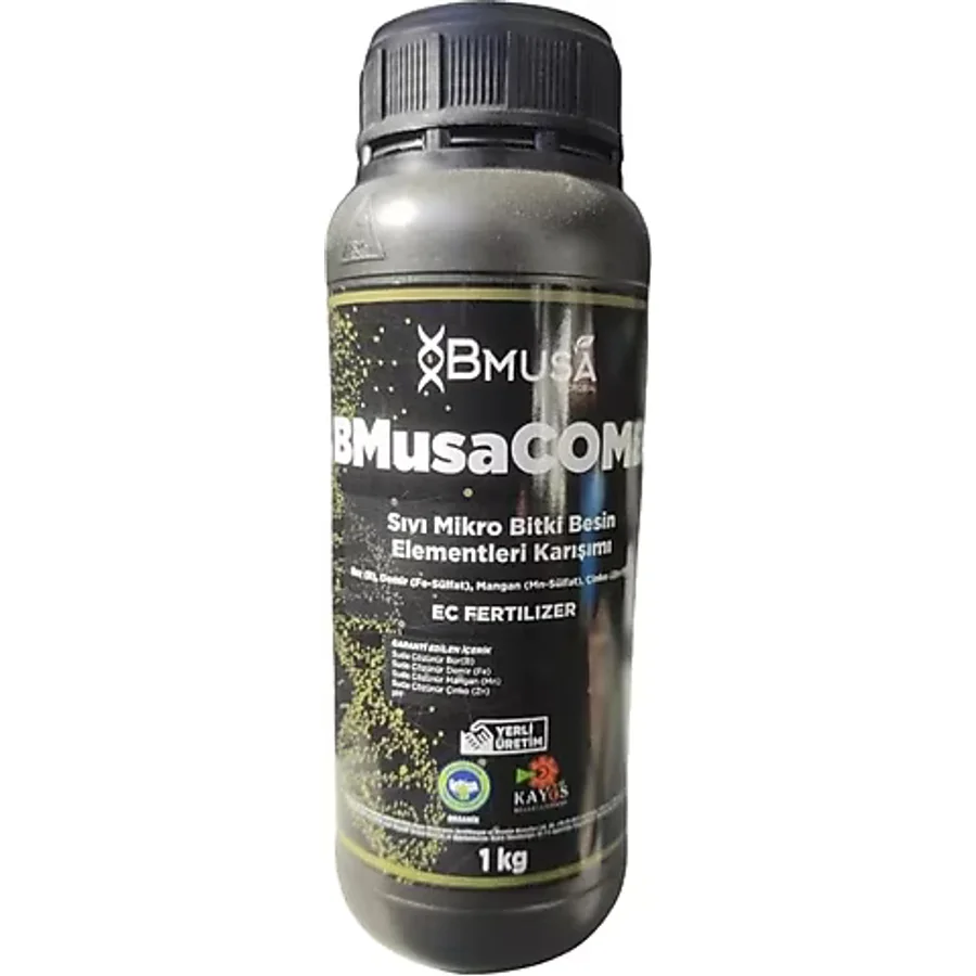 Bmusa Combi Sıvı Mikro Bitki Besin Elementleri Organomineral Gübre 1 Lt.