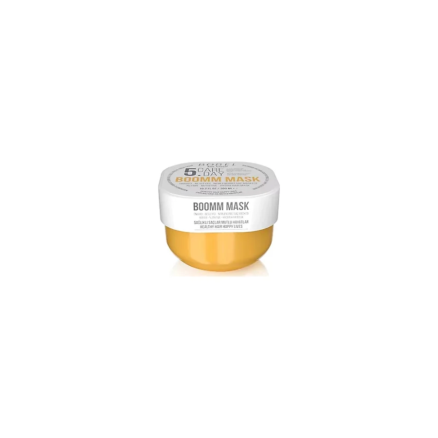 Bobel Bum Bum Mask 300 ml Vegan Onarıcı Krem Saç Bakımı Tüm Saç Tipleri İçin Uygun - Sarı