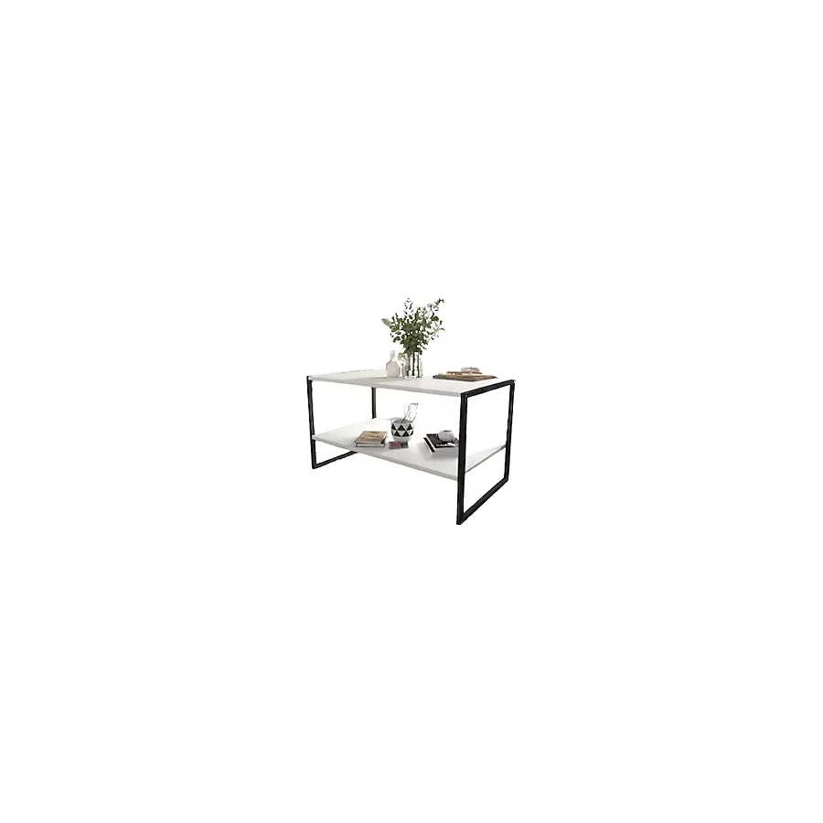 Bofigo Metal Raflı Dikdörtgen 50x90 Orta Sehpa