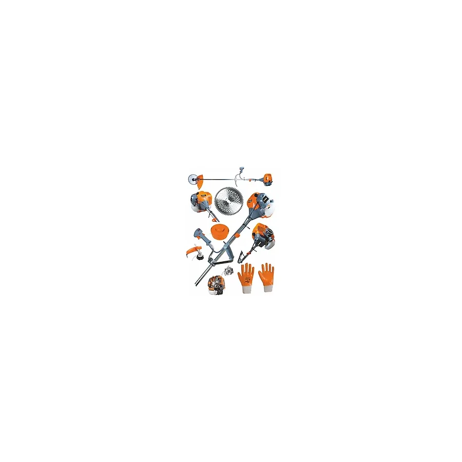 BÖHRER Pross Dark Orange Profesyonel 3.5 Hp Yan Tipi Benzinli Ot Çalı Çim Biçme Makinesi Tırpanı + Eldiven