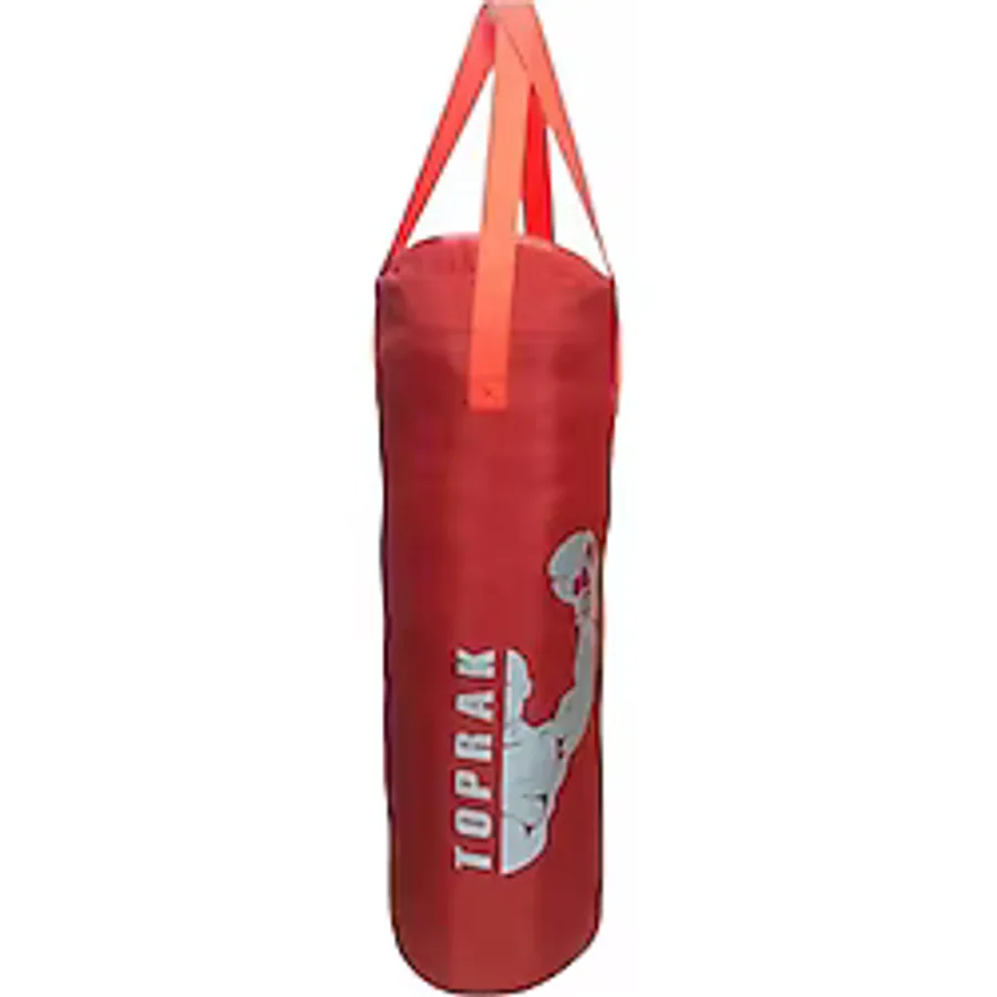 Boks Torbası Eldiven Ve Karabina Hediyeli İçi Dolu 60X22cm Kırmızı