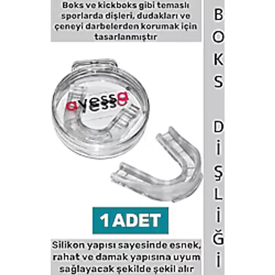 #BoksDişliği Kolay Şekil Alır Diş Dudak Çene Darbe Koruma Esnek Silikon Şeffaf Kickboks Boks Dişliği