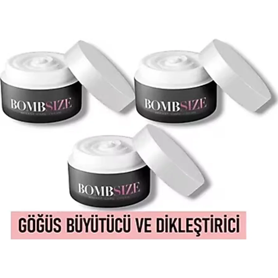 Bombsize Kadınlara Özel Göğüs Geliştirici Dolgunlaştırıcı Bakım Kremi 50 ml x 3 Adet