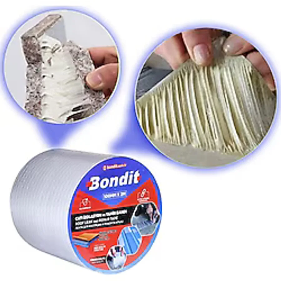 Bondit Çatı Izolasyon Ses Su Yalıtım Tamir Bandı Çamur Bant 10 cm x 2 M