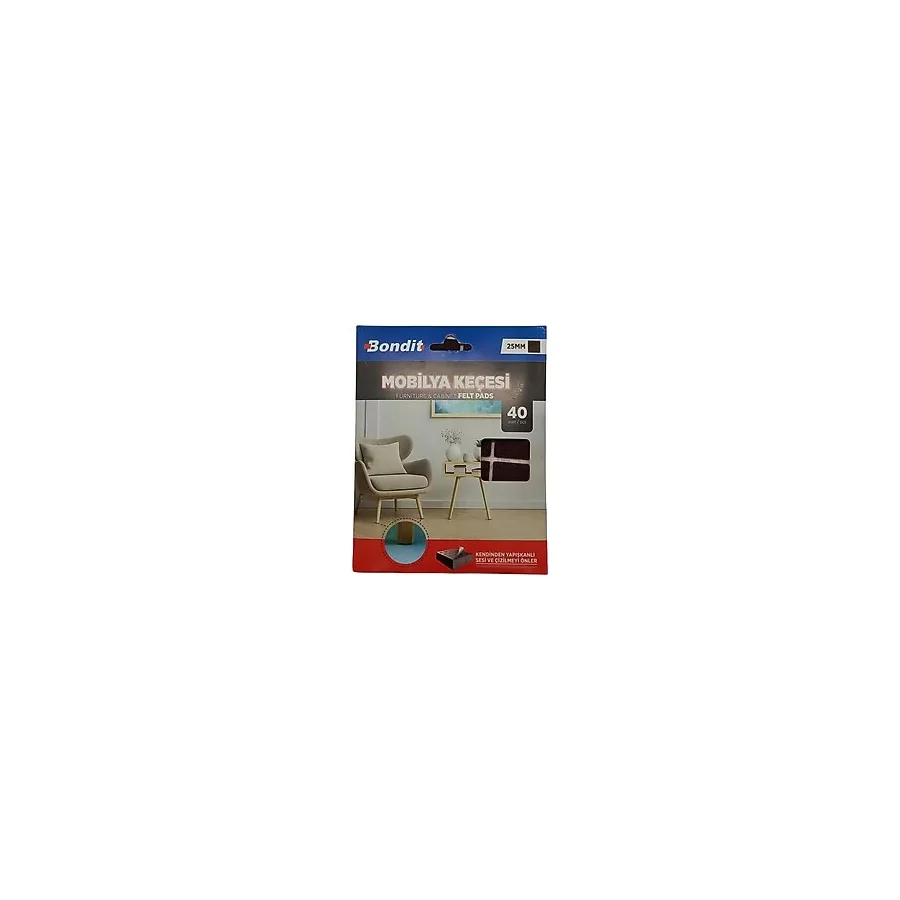 Bondit Kare Mobilya Keçesi 25MM 40 Adet BND01099525