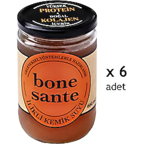 Bone Sante 660 ml 6'lı İlikli Kemik Suyu