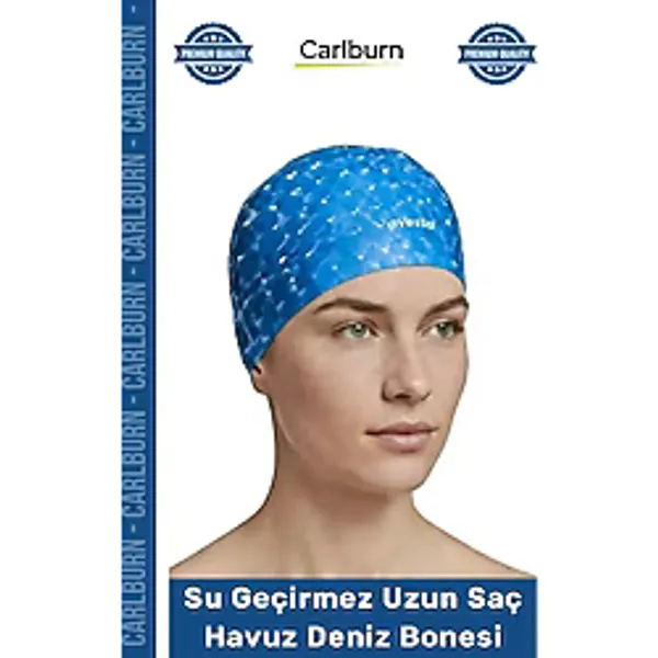 #Bone Uzun Saç Kaymaz Su Geçirmez Sızdırmaz Yüzücü Havuz Deniz Bonesi Elastik Bez Yüzme Şapkası