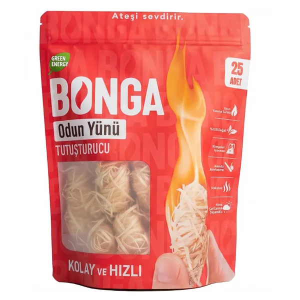 Bonga Odun Yünü Tutuşturucu 25 Adet / 350 G 3 ADET