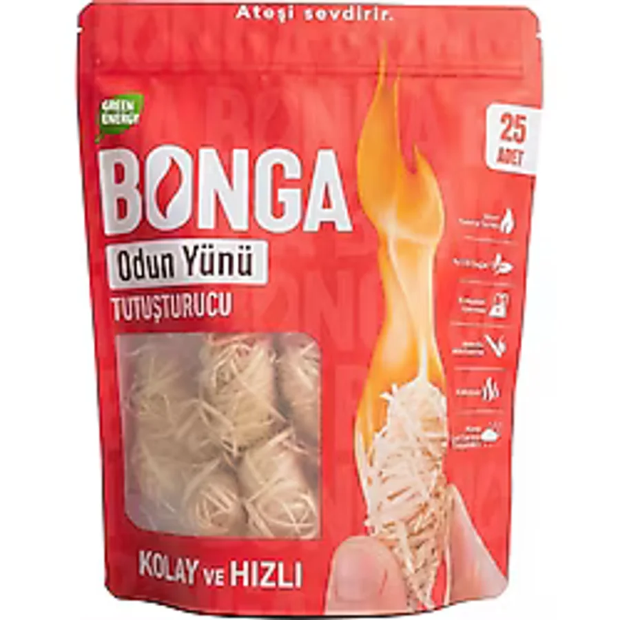 Bonga Odun Yünü Tutuşturucu 25 Adet / 350 G
