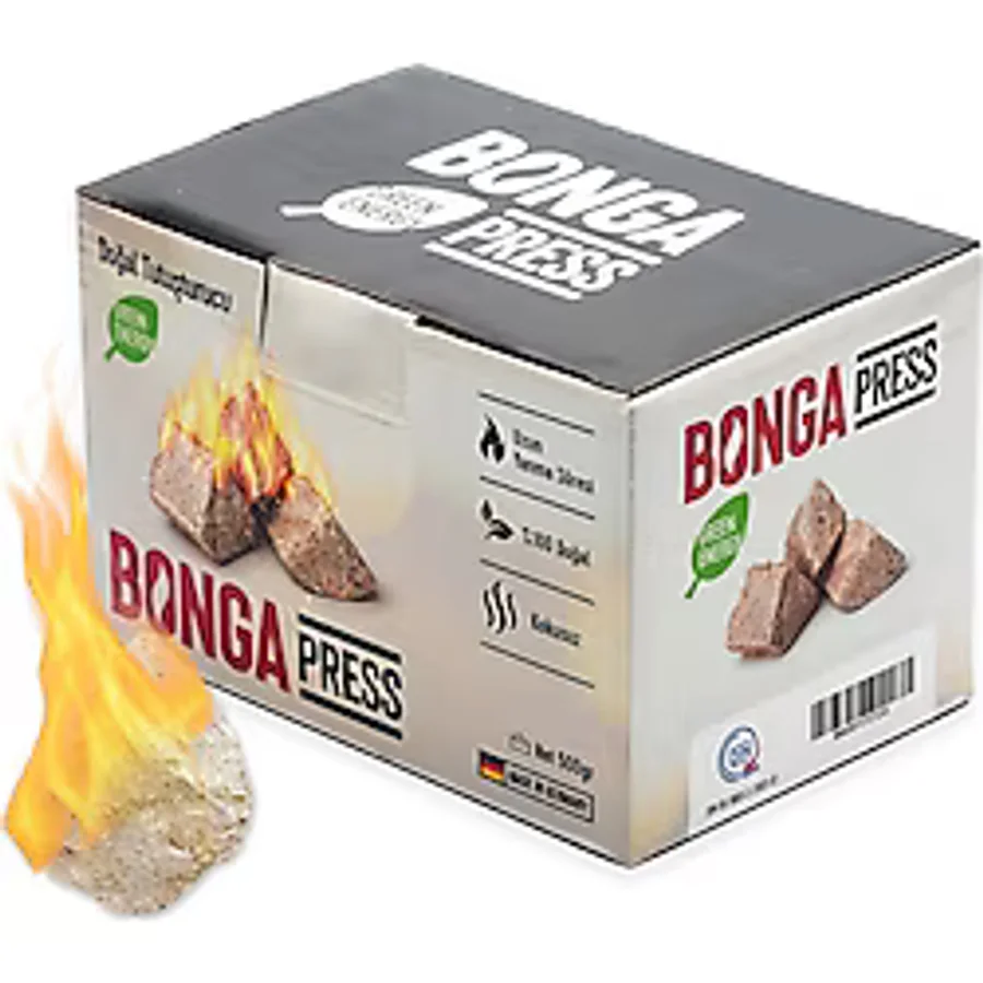 BONGA Şömine Ve Mangal Tutuşturucu 500 gr - Jel Ve Çıra Alternatifi Doğal Odun Yünü Press