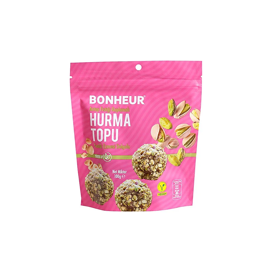 Bonheur Antep Fıstık Kaplı Hurma Topu 100 gr