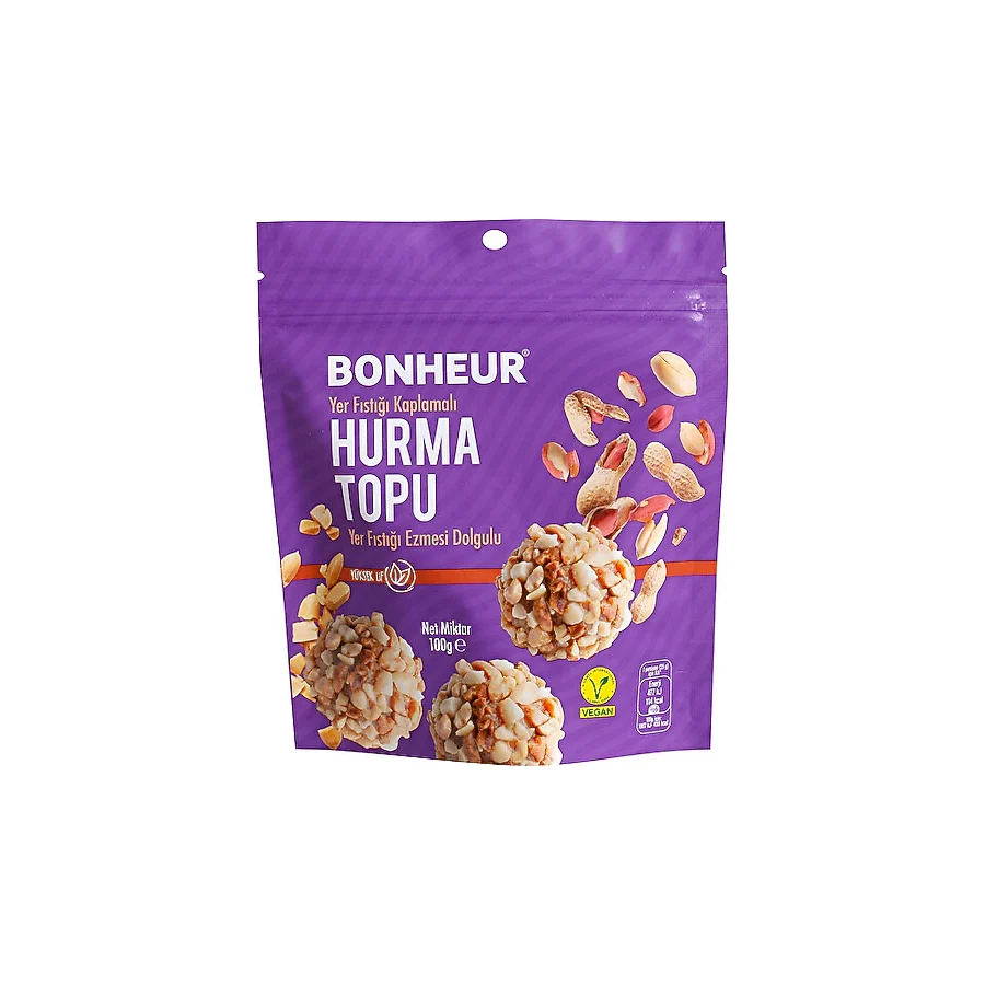Bonheur Yer Fıstğı Kaplı Hurma Topu 100 gr