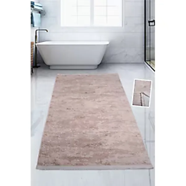 Bonny Home Nova Vizon 80x150 Cm Pamuk Kaymaz Taban Peluş Banyo Paspası Büyük Püsküllü Banyo Halısı