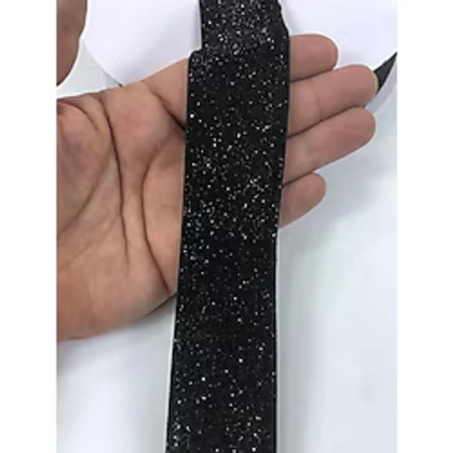 Bontex Simli Siyah Kadife Kurdele 4 Cm - Kurdele - Kurdele - Kurdele